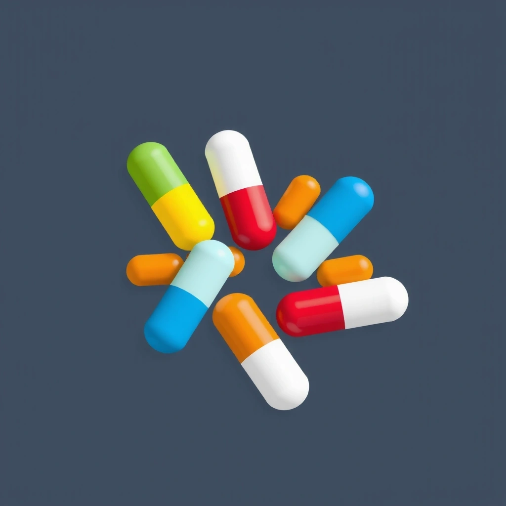 Icono representativo de complejos vitamínicos, mostrando varias píldoras o cápsulas agrupadas.