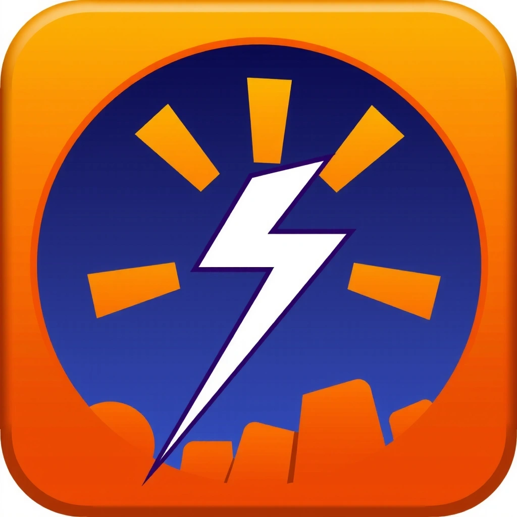 Icono representativo de energía, con un rayo o una chispa vibrante.